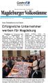 VOLKSSTIMME Artikel - "Erfolgreiche Unternehmer werben für Magdeburg"